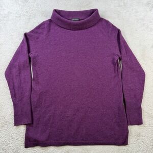 Talbots Sweater Womens Medium Purple 100% Cashmere Turtleneck Pullover Soft